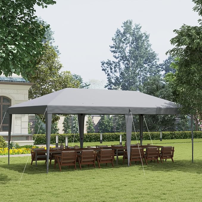 Outsunny 10' x 20' Pop Up Canopy Tent, Upgraded Heavy Duty Tents - Image 2