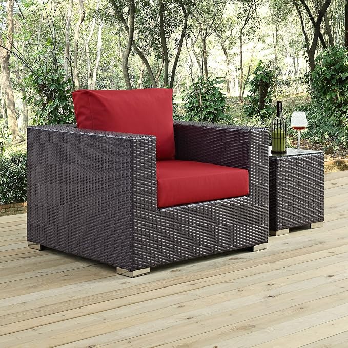 Modway Convene Wicker Rattan Outdoor Patio Arm Chair - Image 2