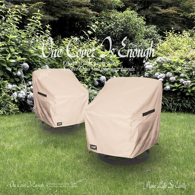JinHrtoyi Outdoor Chair Covers 2 Pack, 35Wx37Dx38H inches Patio Chair Cover - Image 7