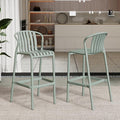 Christopher Knight Home Lenno Outdoor Plastic Bar Stools Set of 2, Patio Bar by ChristopherKnightHome