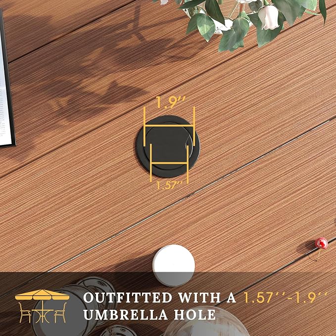 VICLLAX 63" Outdoor Round Patio Table - Image 5
