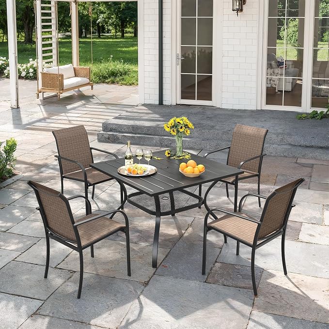 VICLLAX 5 Pieces Patio Outdoor Dining Set by HOME