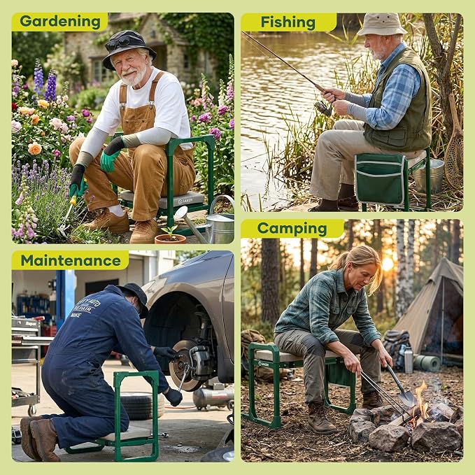Saker Garden Kneeler and Seat Foldable Gardening Stool - Image 9