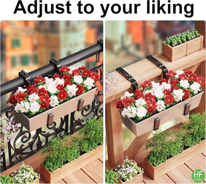 HFHOME 6PCS Adjustable Planter Box Brackets, Brackets - Image 6