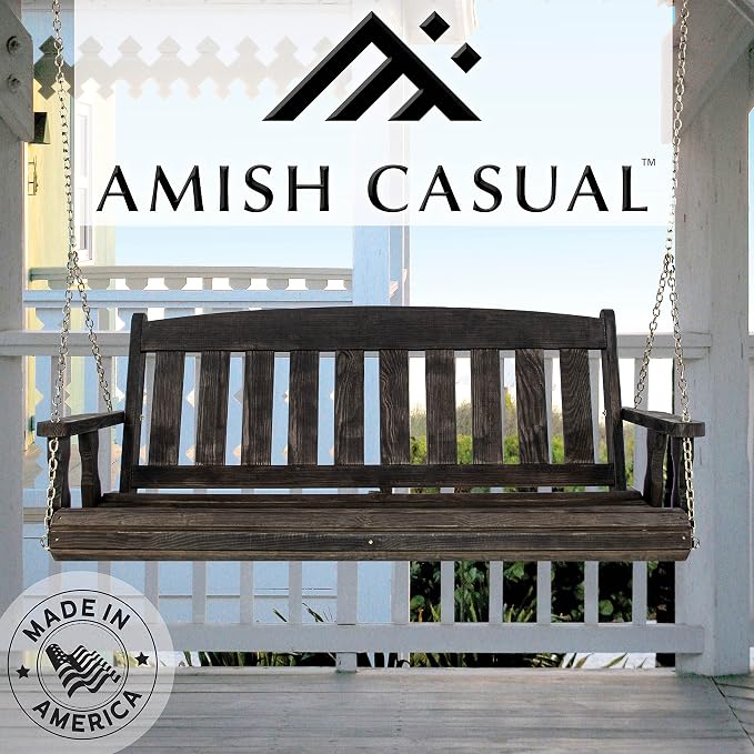 Amish Casual Heavy Duty 800 Lb Mission Treated Porch Swing - Image 4