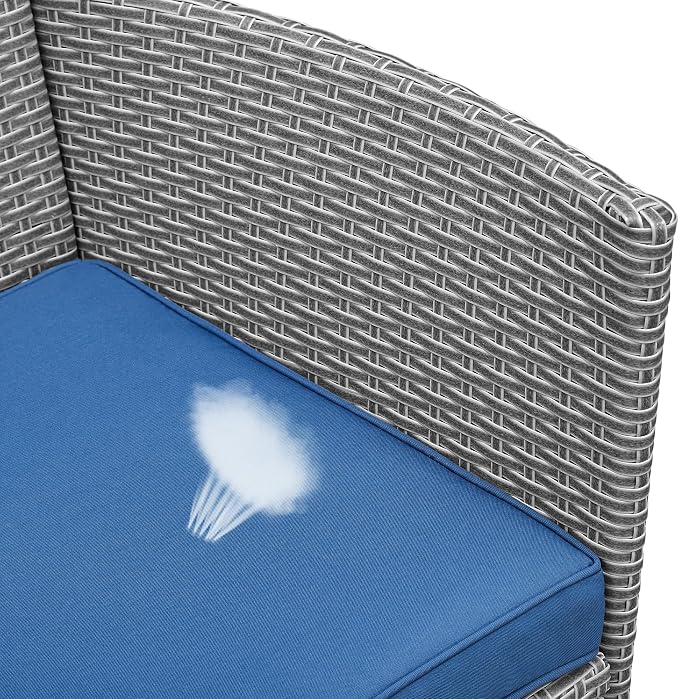 Yaheetech 3 Pieces Patio Porch Furniture Set, Outdoor PE Rattan Wicker - Image 8