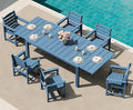 SERWALL 7-Piece Patio Dining Sets, All Weather HDPE Outdoor Furniture Set by SERWALL