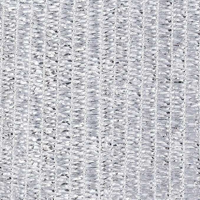 70% Aluminum Shade Cloth 13 FT x 14 FT, Durable Mesh Silver Tarps - Image 2