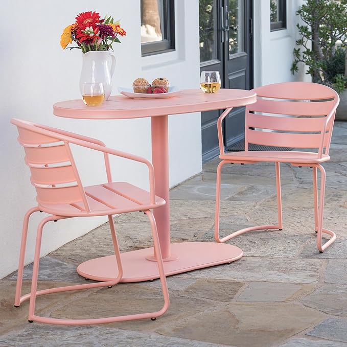 Christopher Knight Home Adley Outdoor Bistro Set, 3-Piece Bistro Table and by ChristopherKnightHome
