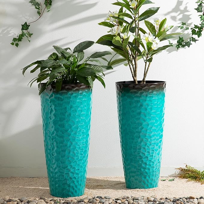 Glitzhome 31" H Oversized Tall Planter, Round Large Flower Pots - Image 7