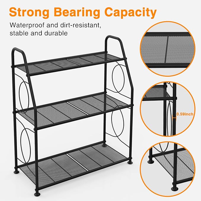 Plant Stand, 3 Tier Plant Shelf - Image 4