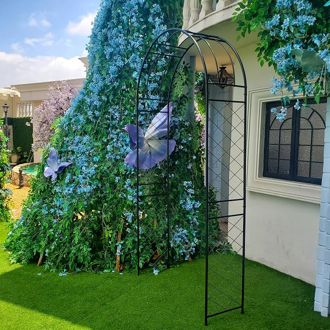 Metal Pergola Arbor, 7.9 Ft High x 3.8 Ft Wide, Garden Arch - Image 5
