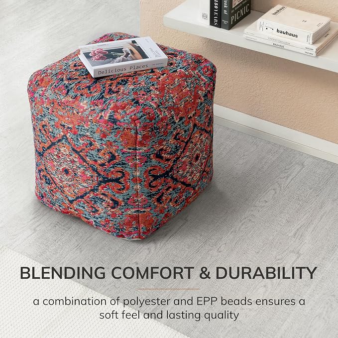 Anji Mountain 100% Handmade & Handcrafted Comfortable Home Décor Pouf Ottoman - Image 5