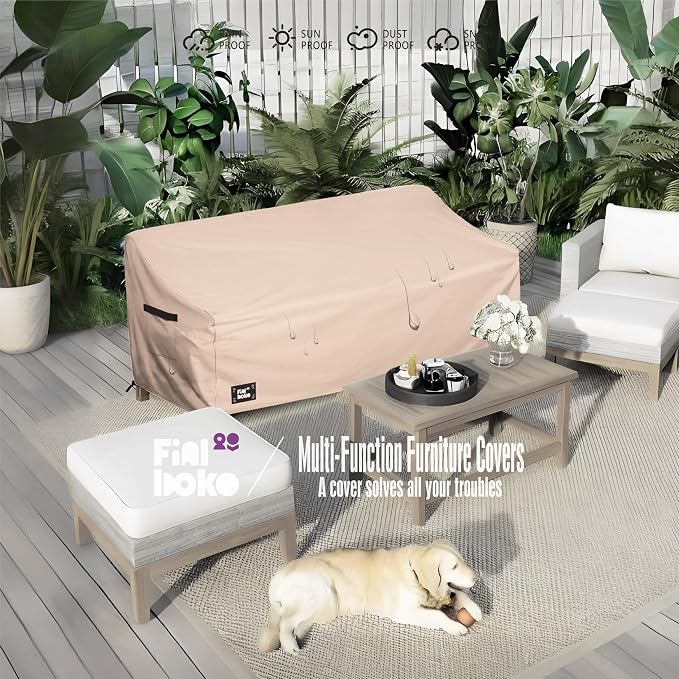 2-Seater Outdoor Couch Cover, 100% Waterproof Heavy Duty Patio Sofa Covers - Image 8
