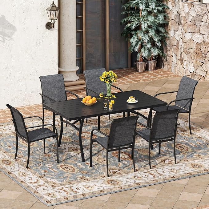 VICLLAX 7 Pieces Patio Outdoor Dining Set by HOME