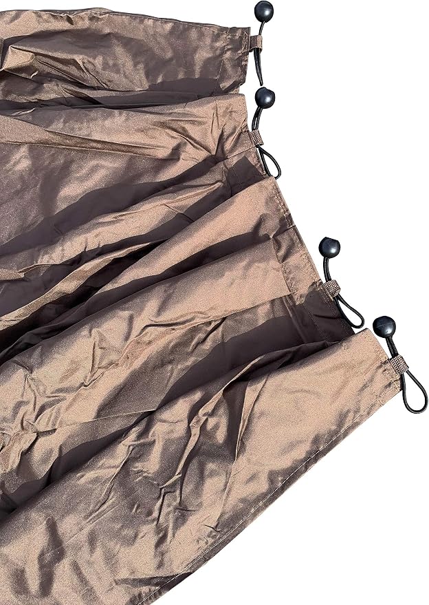 APEX GARDEN 4 Poles Brown Corner Curtain Set - Image 5