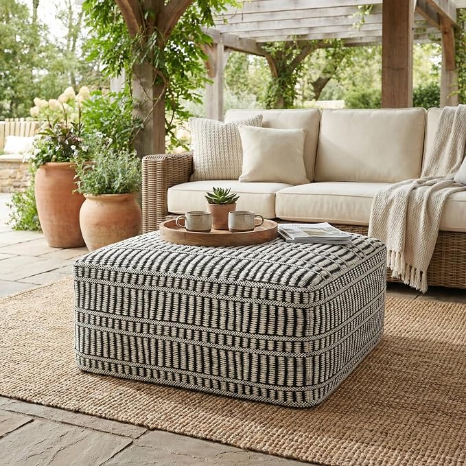 SIMPLIHOME Safford Square Pouf - Image 3