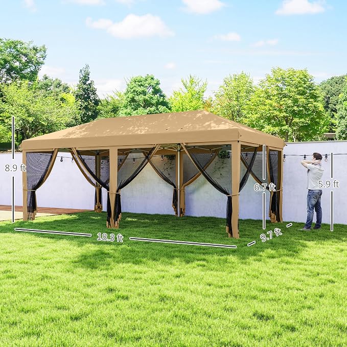 Outsunny 10' x 20' Pop Up Canopy Tent - Image 7