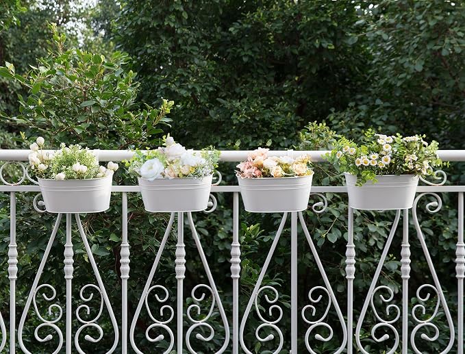 Dahey 10.5 Inch Metal Iron Hanging Flower Pots - Image 5
