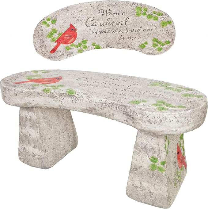 Alpine Corporation 37" Long Outdoor Memorial Bench - Image 6
