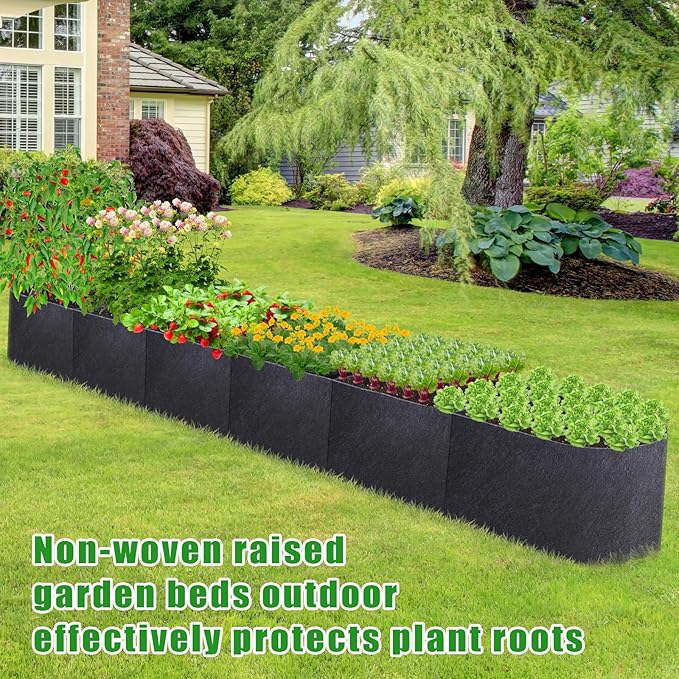 POILKMNI 12x2x1ft Oval Fabric Raised Garden Bed - Image 6
