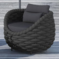 TWT Patio Sofa All-Weather Textilene Rope Balcony Furniture by TWT