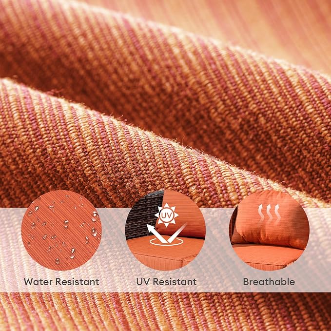 ovios Patio Cushion Covers, Waterproof Cushion Cover - Image 3