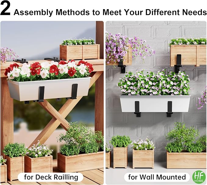 HFHOME 6PCS Adjustable Planter Box Brackets, Brackets - Image 5