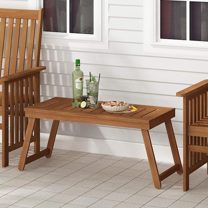 Furinno Tioman Outdoor Hardwood Coffee Folding Table - Image 2