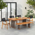 Christopher Knight Home Pasco Acacia Wood Outdoor Dining Table Set by ChristopherKnightHome