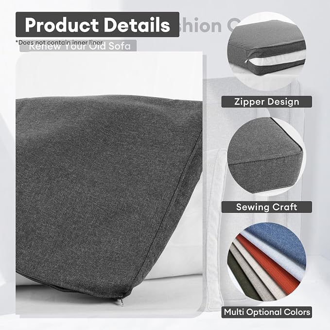 ovios Patio Cushion Covers, Waterproof Cushion Cover - Image 3