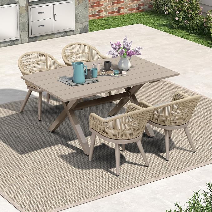 PURPLE LEAF 5 Pieces Patio Dining Set - Image 2