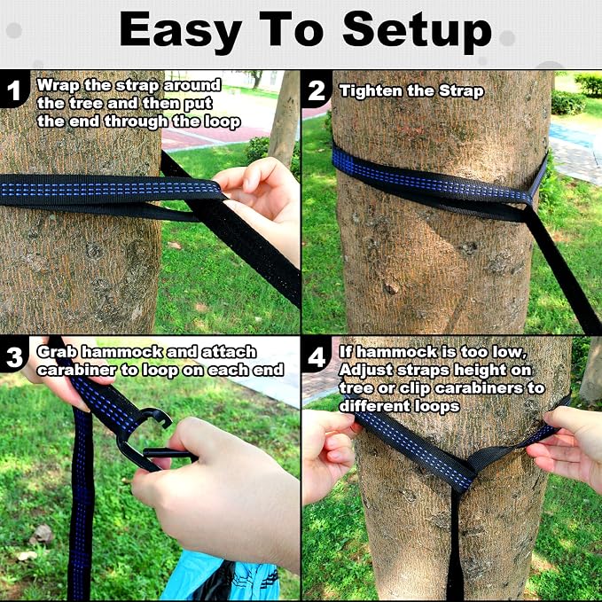 SZHLUX Camping Hammock Double & Single Portable Hammocks - Image 5