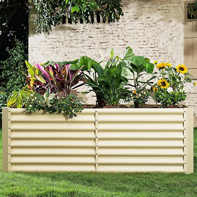 Land Guard 8×4×2ft Galvanized Raised Garden Bed, Planter Boxes Outdoor - Image 6