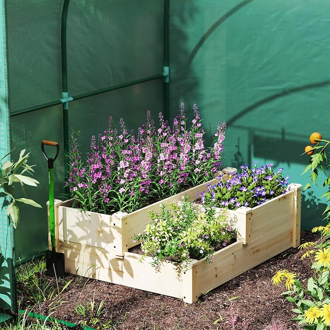 Giantex Raised Garden Bed, Wood Planter Box - Image 3