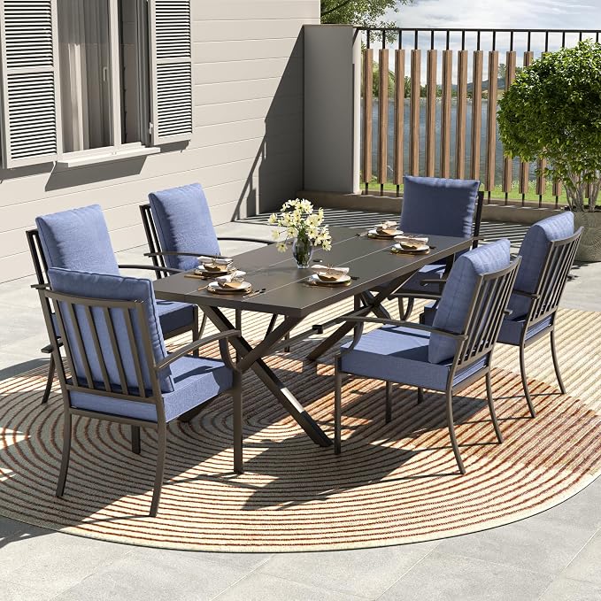 Kullavik 7 PCS Outdoor Dining Table Set - Image 6