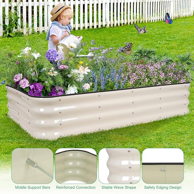 1MORE Raised Garden Bed -5X3X1 Galvanized Planter Box - Image 6