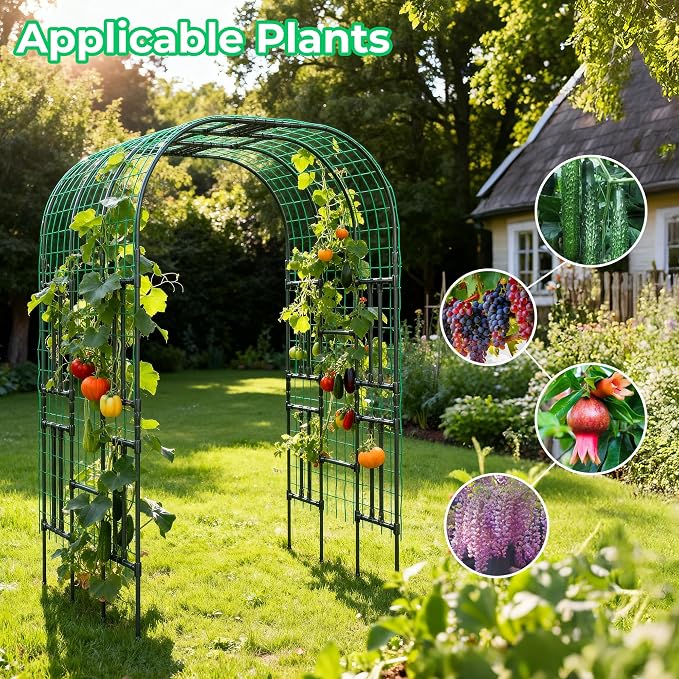 Garden Arch Trellis for Climbing Plants, 7.22 FT Tall Large Arbour Archway for - Image 4