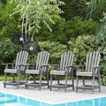 Tangkula Outdoor Bar Stool, HDPE Tall Adirondack Chair by TANGKULA