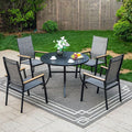 PHI VILLA 5 Pieces Outdoor Patio Dining Set by PHIVILLAThepioneerofcomfortablehouseholdsupplies