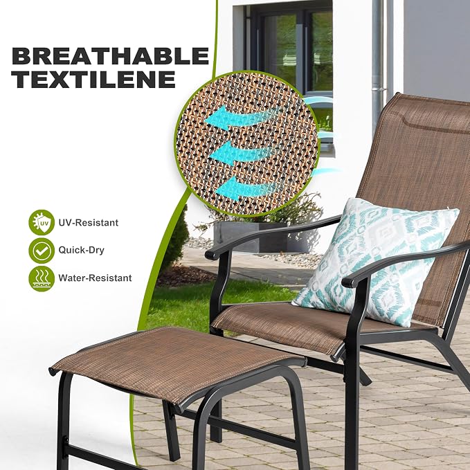 NUU GARDEN Outdoor Patio Chaise Lounges Chair, Recliner Chairs - Image 5