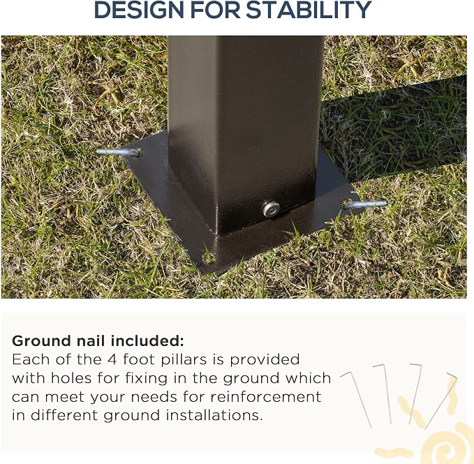 Outsunny 10' x 12' Hardtop Gazebo Canopy - Image 6