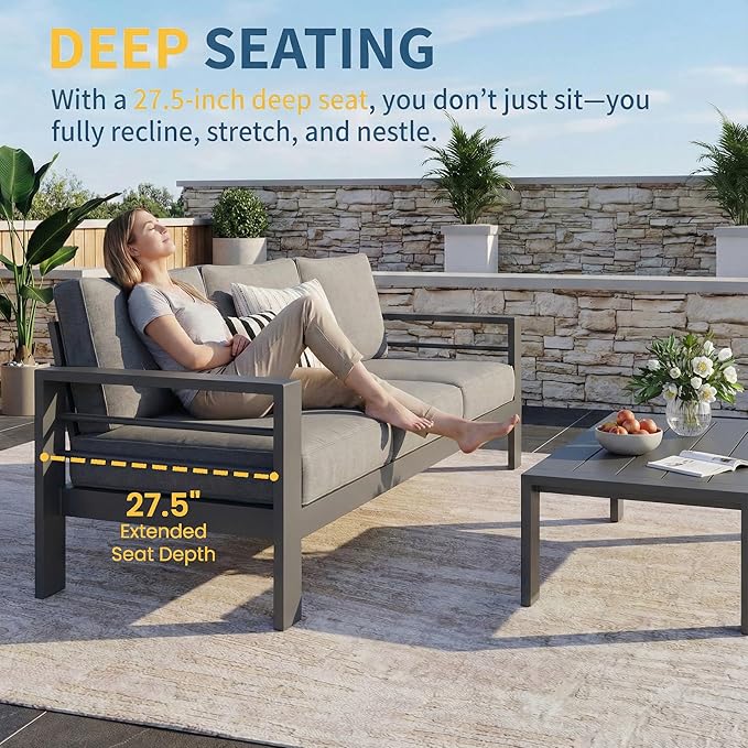 Solaste Aluminum Patio Furniture Set - Image 4