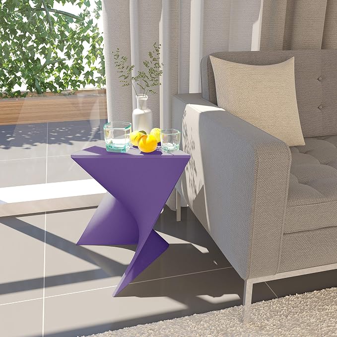 LeisureMod Modern Purple Accent Side Table - Image 2