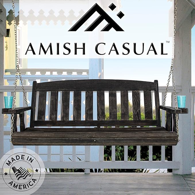 Amish Casual Heavy Duty 800 Lb Mission Treated Porch Swing - Image 3
