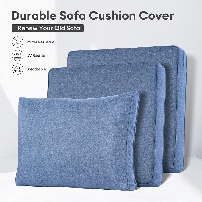 ovios Patio Cushion Covers, Waterproof Cushion Cover - Image 2
