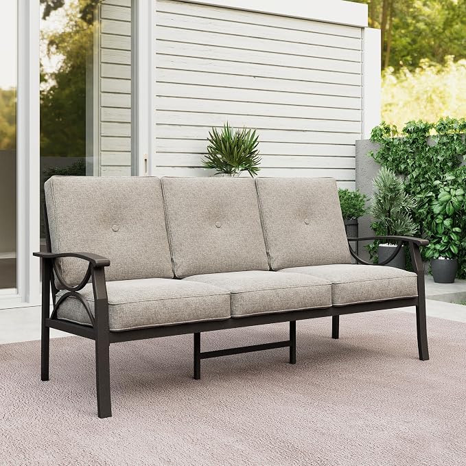 RoyalCraft Patio 3 Seats Sofa, All-Weather Outdoor Couch, Patio Furniture Sofa - Image 7