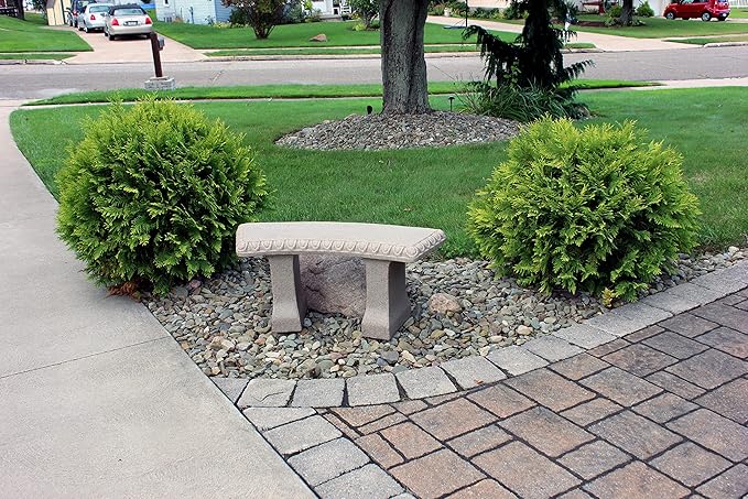 Emsco Group 2306-1AZ Garden Bench – Natural Sandstone Appearance – Made of - Image 4