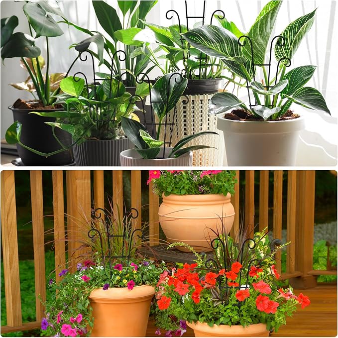Coomin Small Plant Trellis for Climbing Plants Indoor, 14.5in Metal House Plant - Image 7