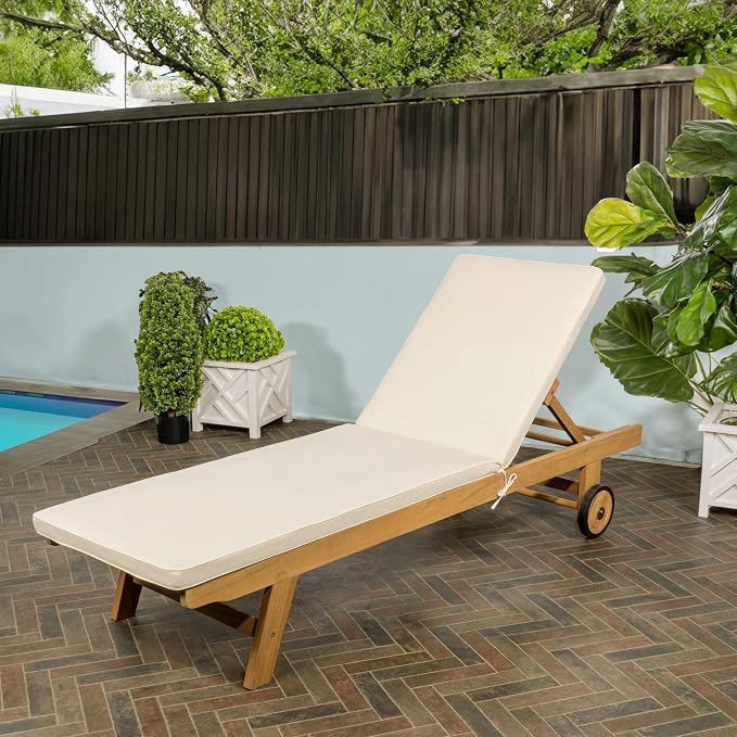 JONATHAN Y LNG1000A Mallorca 77.56"x23.62" Modern Classic Adjustable Acacia - Image 2
